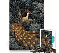 Rompecabezas de 1000 Piezas Fénix Entre Nubes arremolinadas para Adultos Juguete para ejercitar la Mente Diseño Casual y Relajante Colección de Arte para armar Pieza (38x26cm)