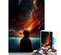 Rompecabezas de 1000 Piezas Fenómeno Espacial Naranja Ideal para Adolescentes Amigos y Familiares a Partir de 14 años (38x26cm)