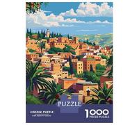 Rompecabezas De 1000 Piezas Fez, Morocco Travel Rompecabezas para Adultos Juguete Decoración De Pared Regalo De Cumpleaños Cumpleaños Y Navidad 52x38cm/1000pcs