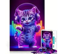 Rompecabezas de 1000 Piezas Fiebre de Gatos del sábado para Adolescentes Juguete de lógica para Jugar en Grupo Corte de precisión Regalo Original (38x52cm)