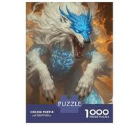Rompecabezas De 1000 Piezas Fierce Wolf Creature Rompecabezas para Adultos Juguetes Antiestrés Decoración Perfecta Cumpleaños Y Navidad 38x26cm/1000pcs