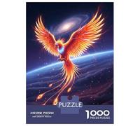 Rompecabezas De 1000 Piezas Fiery Phoenix Rising in Space Rompecabezas para Adultos Juego De Ingenio Difícil Difícil Único Cumpleaños Y Regalos 52x38cm/1000pcs
