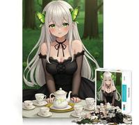 Rompecabezas de 1000 Piezas Fiesta de té con Chicas Anime Entrenamiento Cerebral,Divertido,Encaje, Huecos,Actividad para Compartir con Seres Queridos (38x26cm)