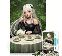 Rompecabezas de 1000 Piezas Fiesta del té con Chicas Anime - Juguete de desafío Mental - Troquelado de Alta precisión - Divertido Reto para Pasar el Tiempo (50x75cm)