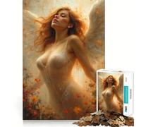 Rompecabezas de 1000 Piezas Figura angelical en Flor Juego para ejercitar la Mente,artesanía experta en Corte,pasatiempo Fascinante para Momentos de Ocio (50x75cm)