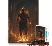 Rompecabezas de 1000 Piezas Figura en Llamas en una Catedral,Agni Sharp Cut Art Lógica Pensamiento Juego Relajante Tiempo de Juego Regalo Divertido de cumpleaños (50x75cm)