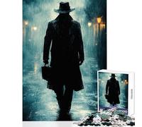 Rompecabezas de 1000 Piezas Figura misteriosa bajo la Lluvia Juguete Educativo Gran Regalo para Juegos educativos Adecuado para decoración de Escritorio tamaño 38x26cm