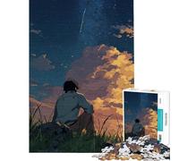 Rompecabezas de 1000 Piezas Figura Solitaria bajo un Cielo Estrellado Ideal para Adolescentes familias Actividades Divertidas en casa y Juguetes educativos 50x75cm