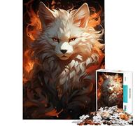 Rompecabezas de 1000 Piezas Fire Fox White Ed Juegos educativos para Juegos de desafío Juguetes geniales Regalos y Juguetes para Pasar el Tiempo en casa Durante Las Vacaciones (tamaño 38x52cm)