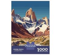 Rompecabezas De 1000 Piezas - Fitz Roy Trek, Argentina Landscape Rompecabezas para Adultos Juegos Familiares Carrera De Velocidad Manual Oferta como Regalos para Toda La Familia 70x50cm/1000pcs