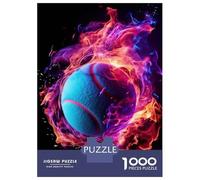 Rompecabezas De 1000 Piezas Flame Engulfed Tennis Ball Rompecabezas para Adolescentes Juguetes Antiestrés Decoración Perfecta Cumpleaños 70x50cm/1000pcs