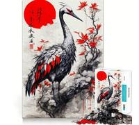 Rompecabezas de 1000 Piezas Flamenco Luna Roja para Adolescentes Refuerza la Memoria y el vínculo Familiar Bordes precisos Regalo Original (38x26cm)