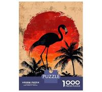Rompecabezas De 1000 Piezas Flamingo Sunset Rompecabezas Juguetes Antiestrés Decoración De Pared Cumpleaños Y Navidad 38x26cm/1000pcs