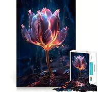 Rompecabezas de 1000 Piezas Flor de Fuego Espiritual para Adultos y Adolescentes Juego Mental para calmar la Mente Corte preciso 38x26cm