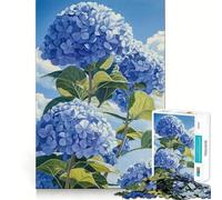 Rompecabezas de 1000 Piezas Flor de hortensias,Piezas de Ajuste preciso,Juguete Creativo y Divertido,Momento Acogedor y Divertido,Regalo de cumpleaños 38x52cm