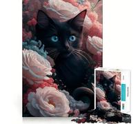 Rompecabezas de 1000 Piezas Flor Felina Mística para Adolescentes Ideal para Mejorar la Memoria Diseño fácil de armar Regalo conmovedor (38x26cm)