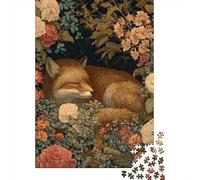 Rompecabezas De 1000 Piezas - Floral Fox Garden Rompecabezas para Adultos Juguetes De Bricolaje Oferta De Decoración Perfecta como Regalos para Toda La Familia 70x50cm/1000pcs