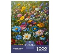 Rompecabezas De 1000 Piezas Floral Wildflower Field Rompecabezas para Adultos Juego De Ingenio Análisis Y Lógica Cumpleaños 52x38cm/1000pcs