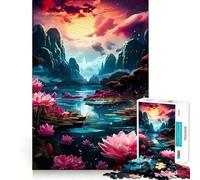 Rompecabezas de 1000 Piezas Florecer después de Noir,Arte de Corte preciso,Juguete de desafío Mental,Juego fácil de Jugar,Regalo Mental de cumpleaños 38x26cm