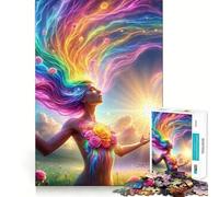 Rompecabezas de 1000 Piezas Floreciendo bajo el Sol Diversión con uniones precisas,Juego para ejercitar la Mente,Juego para Momentos de Paz,decoración navideña 38x52cm