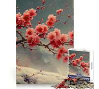 Rompecabezas de 1000 Piezas Flores de Cerezo de Japón para Adultos Ejercicio cognitivo Escapada Relajante Sin Bordes ásperos Regalo Ideal (38x26cm)