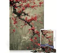 Rompecabezas de 1000 Piezas Flores de Cerezo de Japón para Adultos Ejercicio cognitivo Escapada Relajante Sin Bordes ásperos Regalo Ideal (38x26cm)