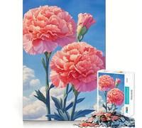 Rompecabezas de 1000 Piezas Flores de Claveles diversión para unir Piezas,Juego Que estimula el Cerebro,Tiempo de Juego Tranquilo, Ocio 38x52cm