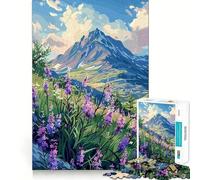 Rompecabezas de 1000 Piezas Flores de Pradera de montaña para Adultos Juguete de lógica, Divertido y Relajante Diseño para armar Regalo Ideal para Navidad (50x75cm)