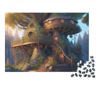 Rompecabezas de 1000 Piezas for Adultos con diseño de Moon Meadow River, Divertido Juego Intelectual, Juguete for aliviar el estrés, decoración del hogar(Style-22)