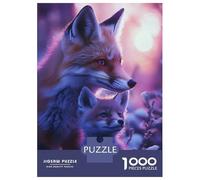 Rompecabezas De 1000 Piezas Fox Family Sunset Rompecabezas para Adultos Juegos Relajantes Decoración del Hogar Cumpleaños Y Navidad 52x38cm/1000pcs