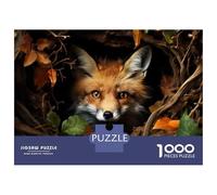 Rompecabezas De 1000 Piezas Fox in The Forest Rompecabezas Juguetes Antiestrés Decoración De Pared Cumpleaños Y Navidad 52x38cm/1000pcs