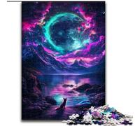 Rompecabezas de 1000 Piezas Fox Under The Planet para Adultos y Adolescentes, a Partir de 14 años Decoración de Pared cumpleaños y Navidad (26x38cm)