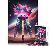 Rompecabezas de 1000 Piezas Fuga Cósmica de Astronauta para Adolescentes: Desarrollo de la Capacidad de razonamiento, diversión sin estrés, Bordes limpios, Acogedor (50x75cm)