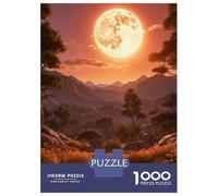Rompecabezas De 1000 Piezas Full Moon Over Mountain Rompecabezas para Adultos Juego De Ingenio Difícil Difícil Único Cumpleaños Y Regalos 52x38cm/1000pcs