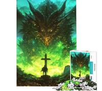 Rompecabezas de 1000 Piezas - Furia de Dragones - Rompecabezas de 1000 Piezas para decoración del hogar - Difícil (75x50cm)