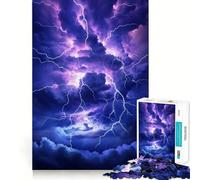 Rompecabezas de 1000 Piezas Furia del relámpago Celestial,articulaciones Finas,diversión cognitiva,Juego Tranquilo,Regalo de cumpleaños artístico (38x52cm)