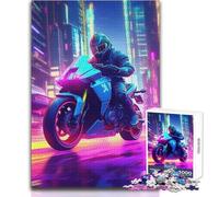 Rompecabezas de 1000 Piezas Future Bikers para Adultos Juego de Habilidad Educativo Interactivo Una Gran Idea de Regalo significativa Tamaño 38x52cm