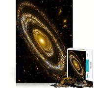 Rompecabezas de 1000 Piezas Galaxia Espiral en el Espacio para Adolescentes Juguete de lógica Resistente Diversión y Ocio Bordes Transparentes Arte Coleccionable 38x26cm