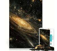 Rompecabezas de 1000 Piezas Galaxia Espiral en el Espacio para Adultos Juguete Inteligente para divertirse en Interiores Corte Suave Pide Deseos de Papá Noel 50x75cm