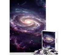Rompecabezas de 1000 Piezas Galaxia Espiral Vibrante en el Espacio Profundo Juguetes de Bricolaje Regalos para Mujeres y Hombres Juego Educativo Mejora el Amor Entre Parejas tamaño 38x26cm