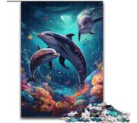 Rompecabezas de 1000 Piezas Galaxy Dolphin, Rompecabezas difíciles para Adultos, tamaño 50x75cm, diversión Familiar, Juegos de Fiesta, Regalos de Fiesta de cumpleaños
