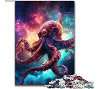 Rompecabezas de 1000 Piezas Galaxy Octopus de cartón, tamaño 26x38cm, desafiante Rompecabezas para Adolescentes, diversión para la Noche de Juegos en Familia.