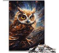 Rompecabezas de 1000 Piezas Galaxy Owl de cartón, tamaño 26x38cm, desafiante Rompecabezas para Adolescentes, diversión para la Noche de Juegos en Familia.