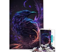 Rompecabezas de 1000 Piezas Galaxy Raven Crow Bird para Juego Educativo Juguete desafiante para Juego Educativo Divertido y humorístico Gran Regalo para Juegos (tamaño 75x50cm)