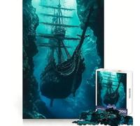 Rompecabezas de 1000 Piezas Galeón hundido para Adultos Juguete de lógica aguda para el hogar y el Ocio Corte preciso Regalo conmovedor 50x75cm