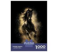 Rompecabezas De 1000 Piezas Galloping Horse with Golden Dust Rompecabezas para Adultos Juego De Ingenio Carrera De Velocidad De Manos Cumpleaños Y Navidad 38x26cm/1000pcs