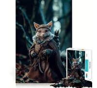 Rompecabezas de 1000 Piezas Gato Antiguo en un Bosque para Adultos Ejercicio Mental Corte de precisión Bordes Lisos Actividad Relajante para Grupos en Interiores (38x26cm)