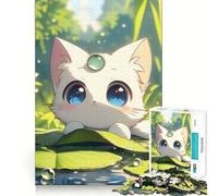 Rompecabezas de 1000 Piezas Gato bebé,Rosa Marina,Burbujas,Limpio,en Forma de Juego de Habilidad Mental,para un rato Agradable,decoración navideña para la Pared (38x52cm)