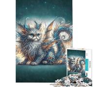 Rompecabezas de 1000 Piezas Gato Persa y dragón Un Reto para completar Difícil Juego Educativo Apto para Mayores de 14 años (38x52cm)