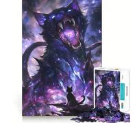 Rompecabezas de 1000 Piezas Gato Soñador Aterrador para Adolescentes Juguete Que desafía la Mente Pasatiempo Tranquilo Corte preciso Regalo de Temporada (50x75cm)